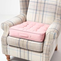 Armchair Booster Cushion with Cotton Cover - Pink