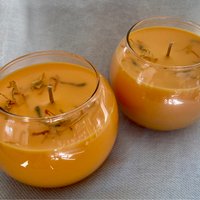Honeysuckle Scented Organic Wax Bowl Candle - Orange