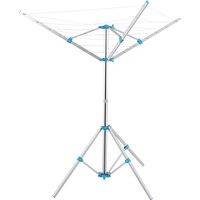 Freestanding Rotary Airer 15M Outdoor Clothes Washing Line Dryer - Silver