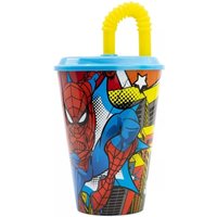 Official Spiderman Midnight Flyer Sports Tumber With Straw - Blue / Spiderman Midnight