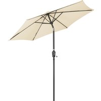 Tilting Garden Parasol Umbrella - Taupe / 240cm