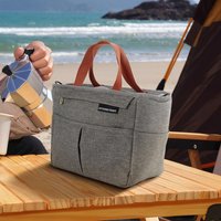 Waterproof Insulated Lunch Bag - Grey / 23cm