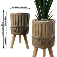 Luxury Indoor Planter Cachepot - Brown / 21.5cm