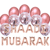 Balloon Bundle Shaadi Mubarak - Pink