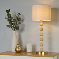 Oakline Bobbin Table Lamp - Brown