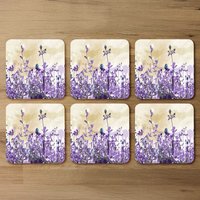 Purple Flowers Coaster - Purple