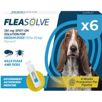 FleaSolve Spot-On Medium Dog Flea Treatment - Blue / 6