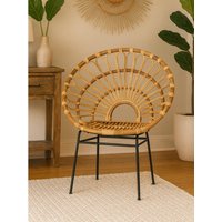 Java Natural Rattan Sunflower Chair - Brown