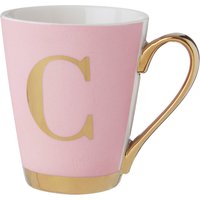 Frosted Deco Pink Monogram Mug, C - Pink