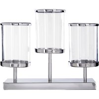 Kensington Townhouse 3 Light Candle Holder. - Silver