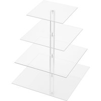 Lifeideas Clear Square Cupcake Display Stand - Transparent / 27cm