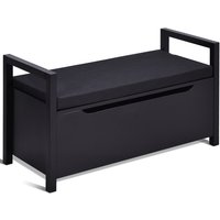 Entryway Shoe Storage Bench - Black / MDF, Sponge