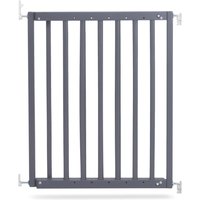 Safetots Top of The Stairs Screw Fitted Stair Gate, Black Metal, 62.5cm - 106.8cm - Grey