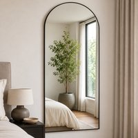 Large Aluminium Frame Arched Full Length Mirror