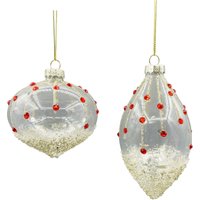 A Christmas Tale, Gold and Red Jewel Droplet or Onion - Clear A Christmas Tale, Gold and Red Jewel Droplet or Onion - Clear