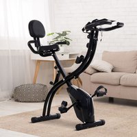 HOMCOM Stationary Foldable Bike - Black