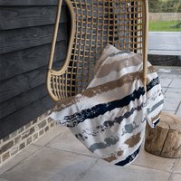 Brush Strokes Blanket - Brown