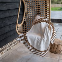 Rope Border Blanket - Brown