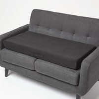 Faux Suede Orthopaedic Foam Booster Cushion - Black / 100cm