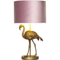 Fliss Flamingo Table Lamp - Brass, Pink