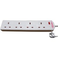 ShaniTech, 4 Way 2M Surge Protected Travel Extension UK to Europe - White ShaniTech, 4 Way 2M Surge Protected Travel Extension UK to Europe - White