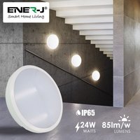 24W LED Bulkhead Ceiling Light IP65 Waterproof 2000 Lumens, 4000K - White