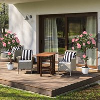 Outsunny Artificial Rose Flower Trees - Pink