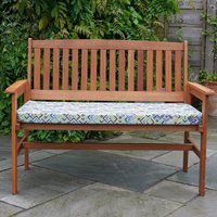 Water Resistant Bench Pad 4 Seater - Green Blue