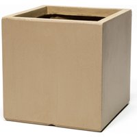 Fibrecotta Beige Cube Garden Planter - Orange / 141l