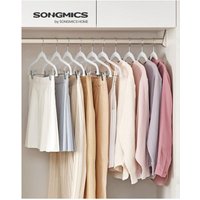 Velvet Trouser Hangers with Clips - White / 0.6cm / ABS(ABS) / 1.8kg