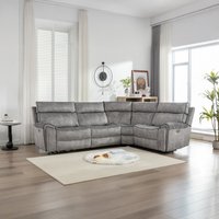 Power Corner Recliner Sofa Set - Light Grey / 4 seater 292x212cm