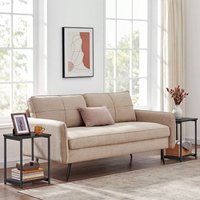 VASAGLE Set of 2 Side Tables - Black