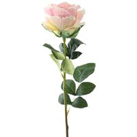 Single Stem Silk Garden Rose - H35cm - Soft Pink