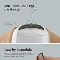 Velvet Non-Slip Coat Hangers - Grey