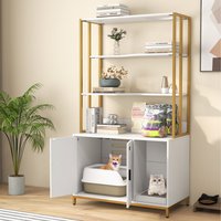 Hidden Cats Washroom Furniture - White