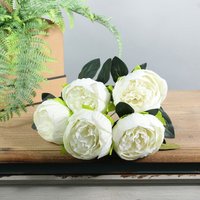 Artificial Arundel Peony Bunch 38cm - Ivory
