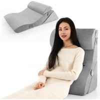 Bed Wedge Pillow Set Ergonomic Incline Pillow - Grey