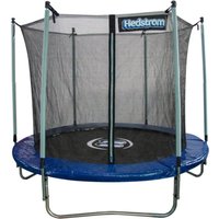 Folding 8ft Garden Trampoline for Kids Boys Girls Outdoor Jump Play - Blue