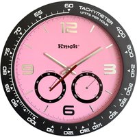 Kmok 40 cm Indoor Silent Wall Clock C - Pink