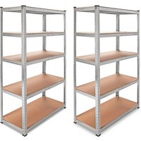 Monster Racking 2x Galwix Galvanised Steel Shelves - Silver
