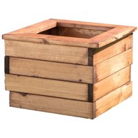 Wooden Cube Planter 41cm - Brown