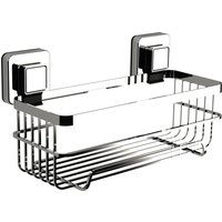 Pushloc Wall Mounted Suction Bottle Basket - Silver