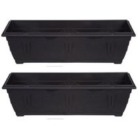 60cm Black Venetian Patio Trough - Black / 1.5kg