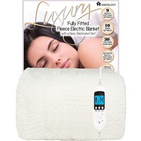 Homefront, Electric Blanket Premium Fleece Fitted Heated Cover - White / Single Homefront, Electric Blanket Premium Fleece Fitted Heated Cover - White / Single