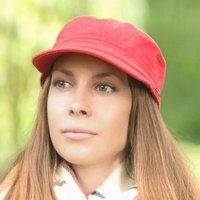 Denim Newsboy Cap Military Hat Red Washed Denim - Red