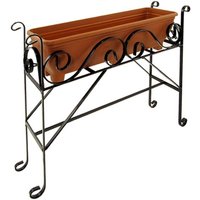 Trough Stand Patio Planter - Charcoal