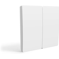 2 Gang Wireless Kinetic Switch White Non Dimmable Receiver - White