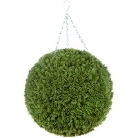Best Artificial 36cm Conifer Topiary Grass Ball - Green