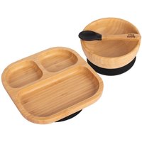 Children's Bamboo Suction Dinner Set - Black