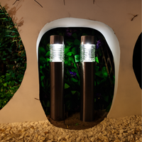 Solar Bollard Stake Light - Silver